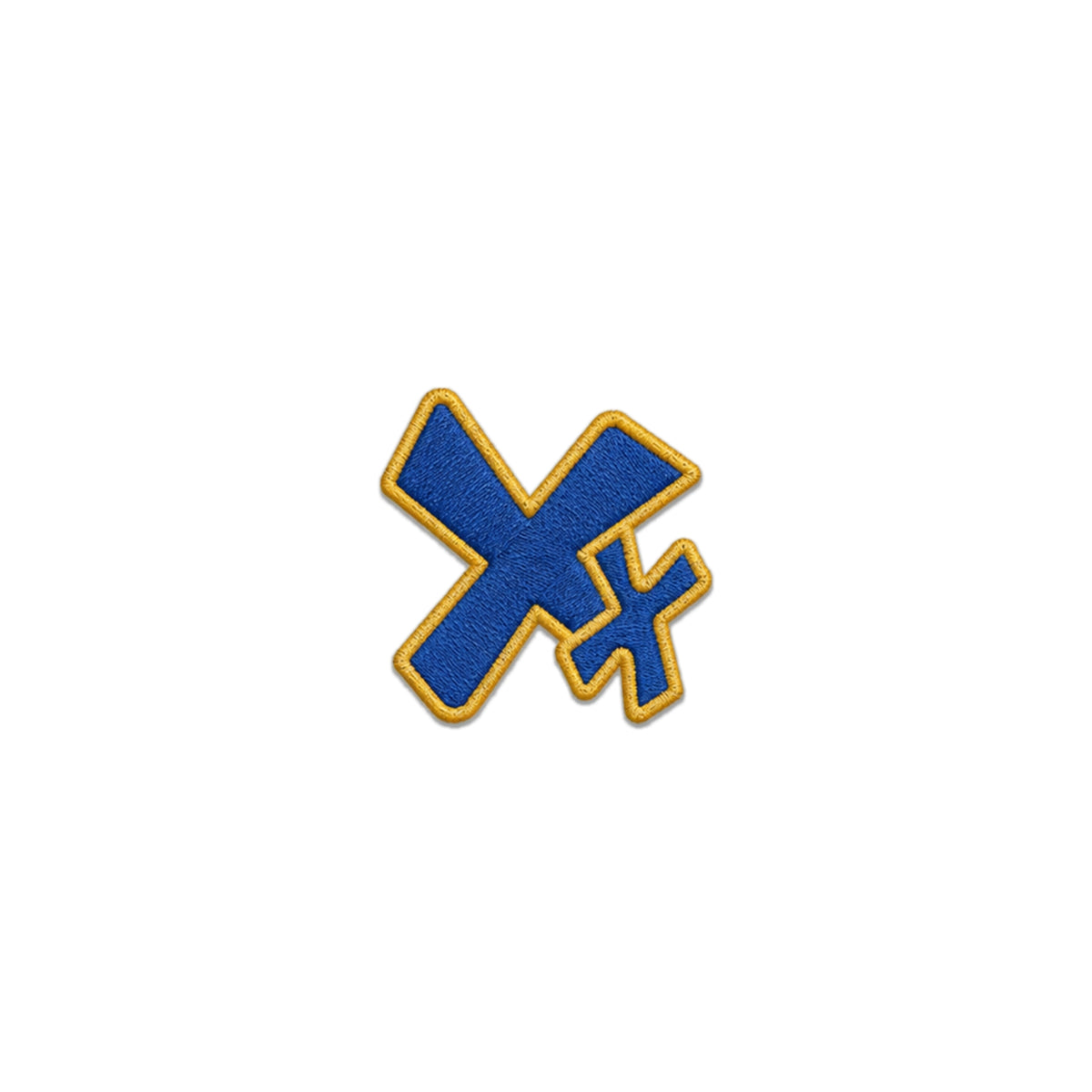 Iron-On Patch – Blue Double X