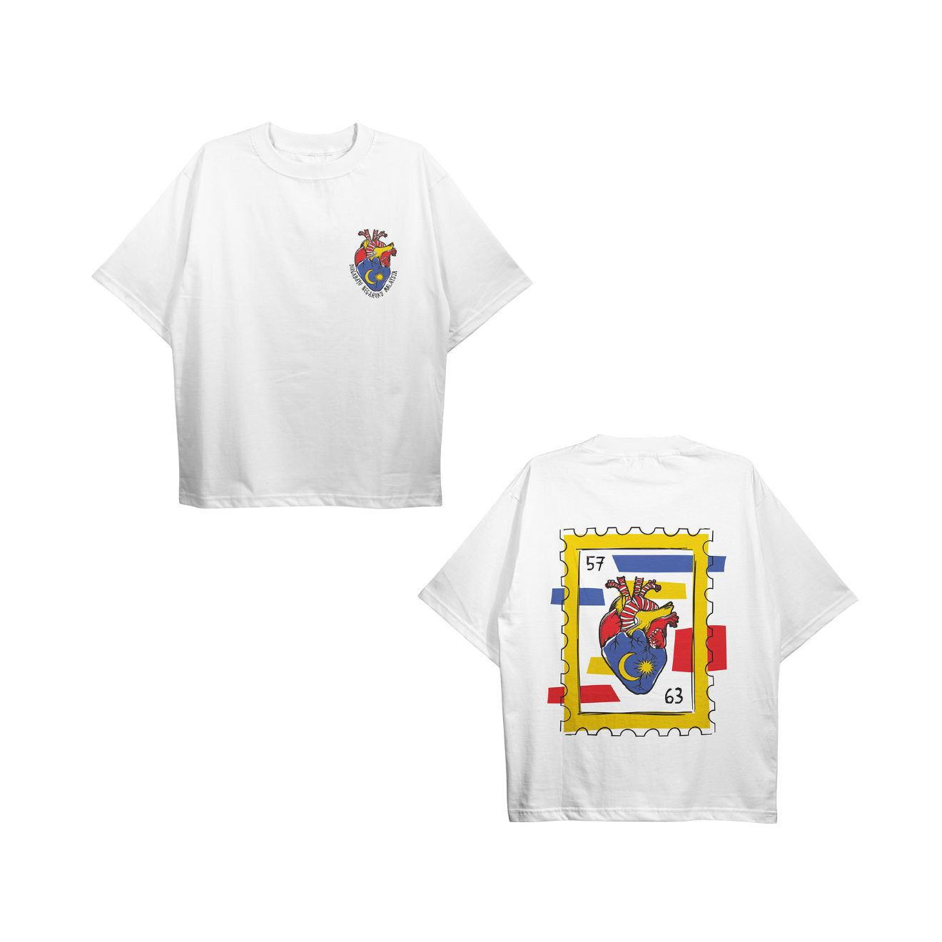 DIRGAHAYU NEGARAKU MALAYSIA T-shirt in WHITE