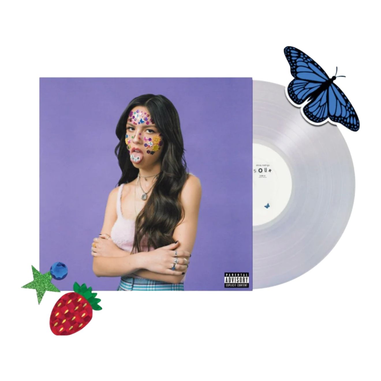 SOUR clear crystal vellum vinyl