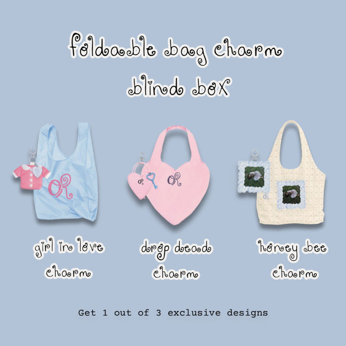 you seem pretty sad for a girl so in love - foldable bag charm blind box