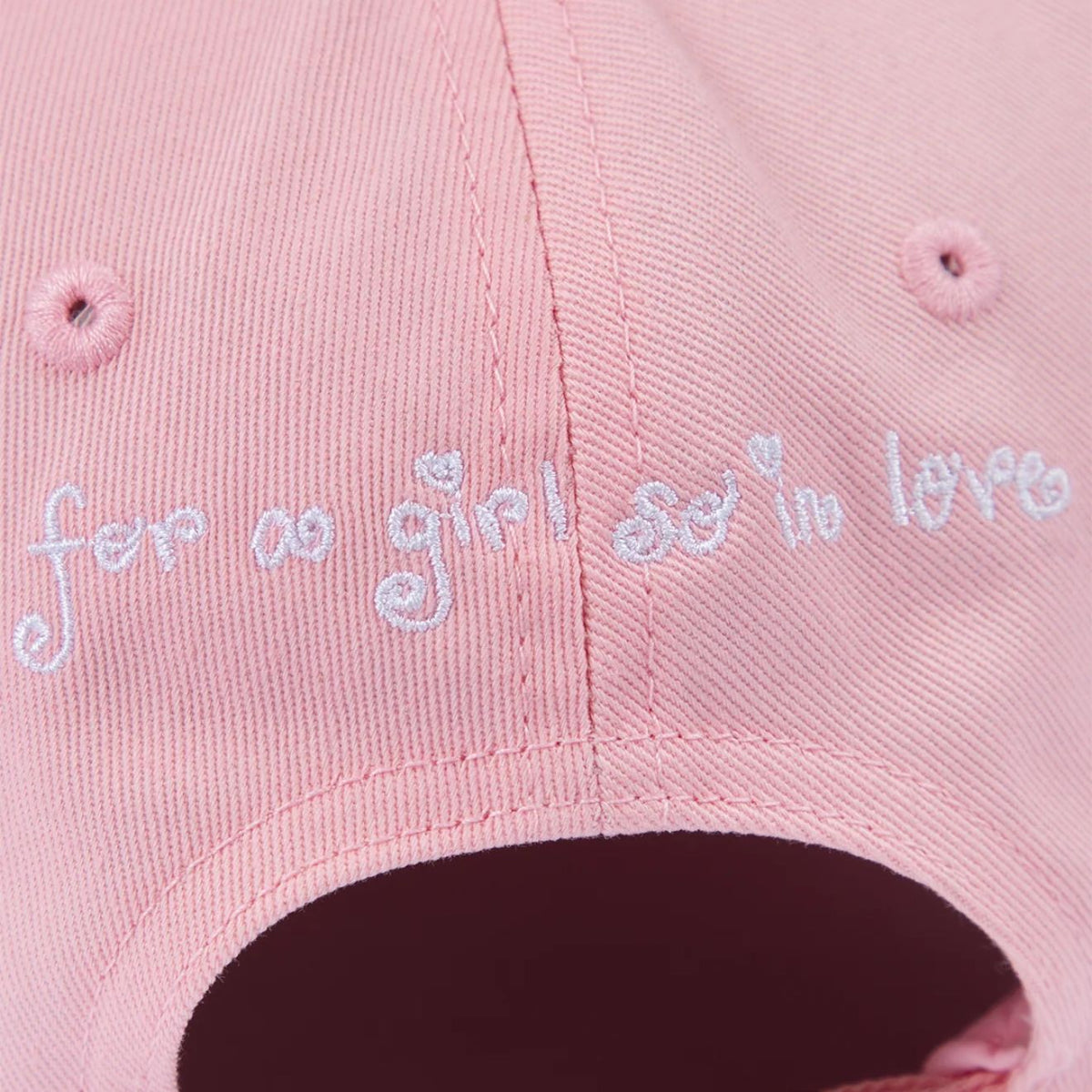 girl in love embroidered hat