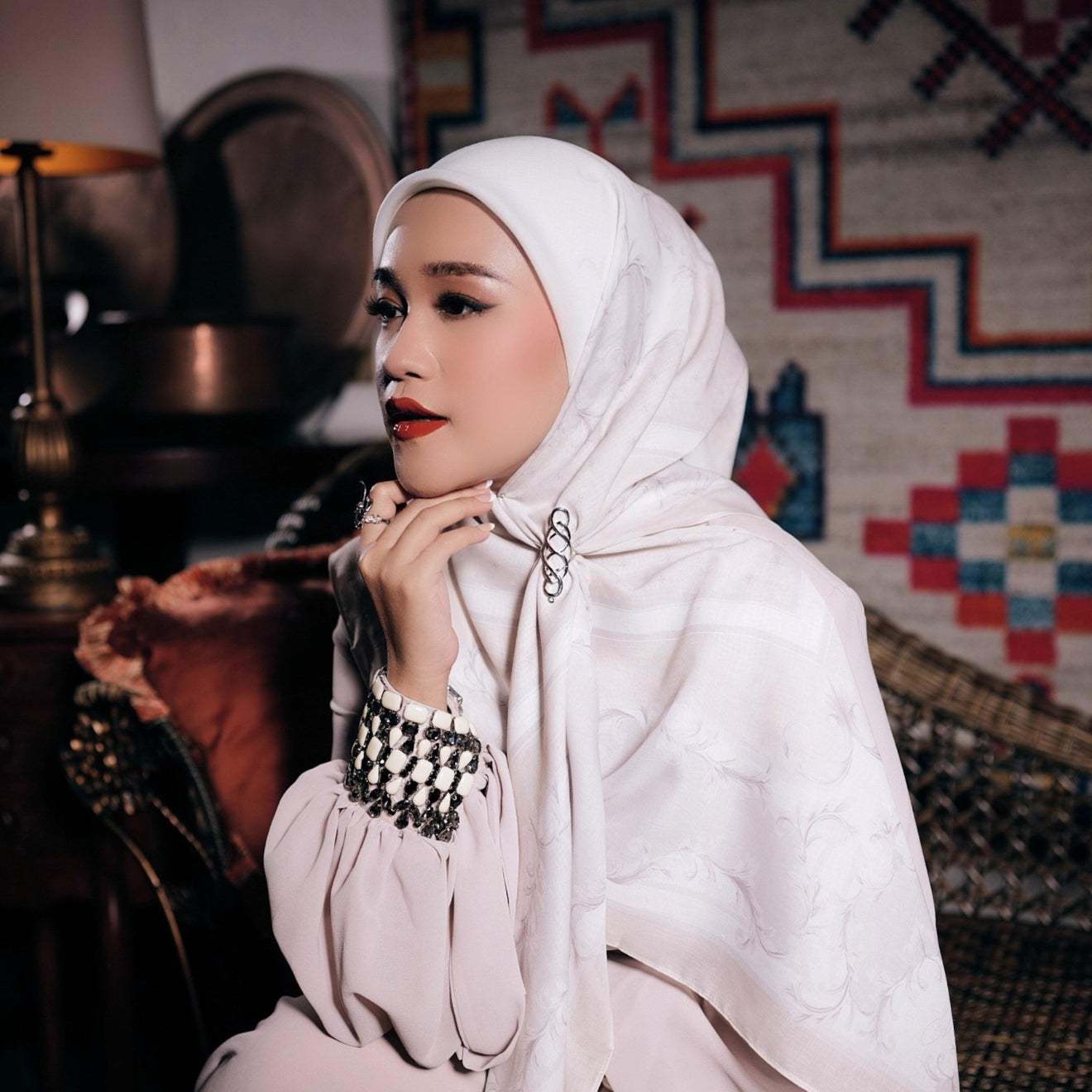 Morrocan Scarf: Light Tan