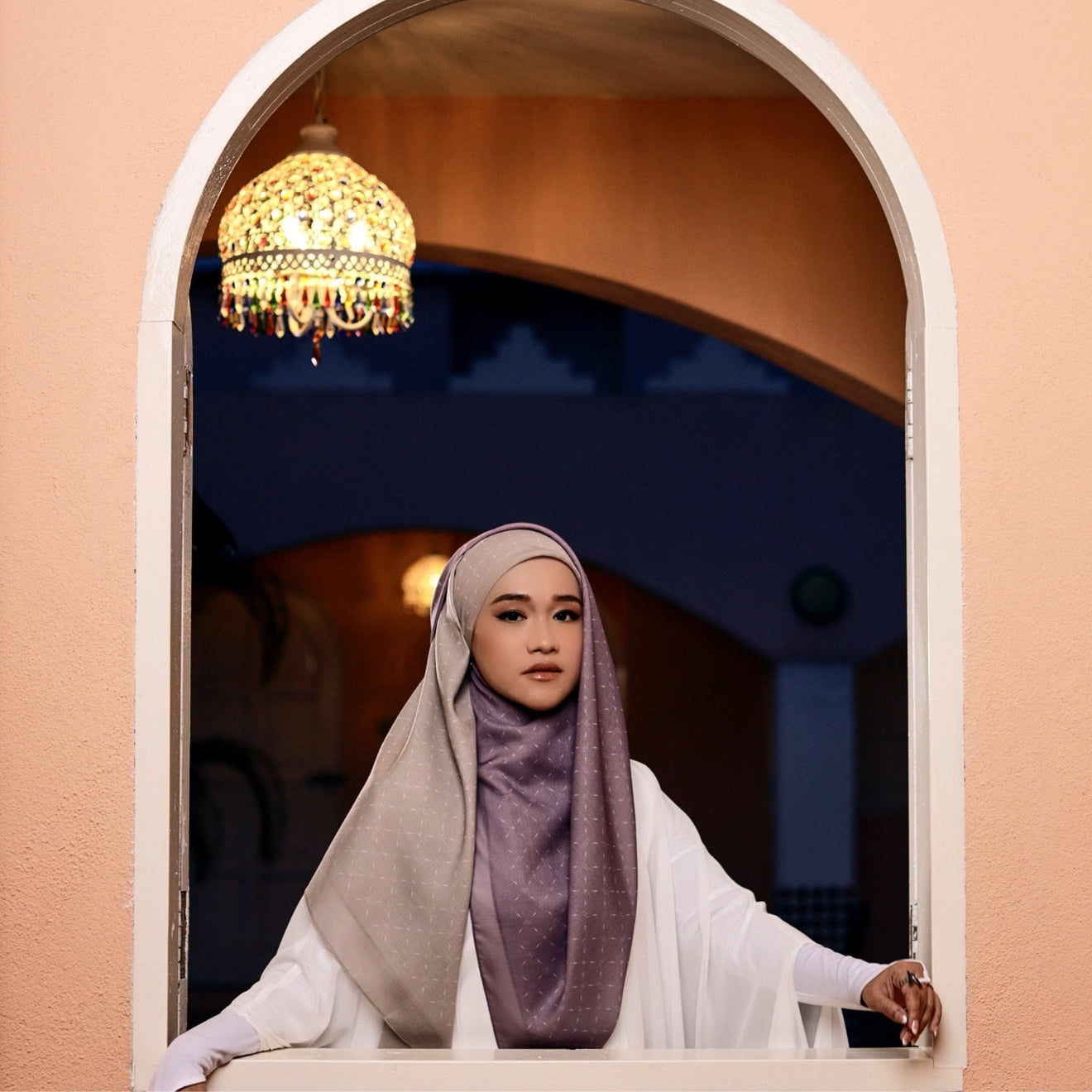 Monogram Scarf: Pastel Purple